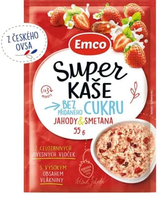 Emco Super kaše jahody/smetana