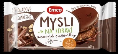 Emco Ovesné sušenky čokoládové polomáčené