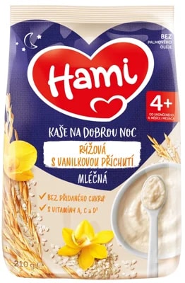 Hami Mléčná kaše rýžová s vanilkovou příchutí
