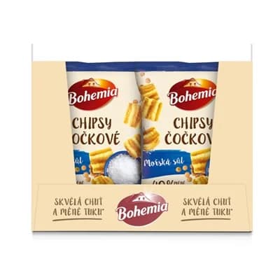 Bohemia Čočkové chipsy mořská sůl 10 x