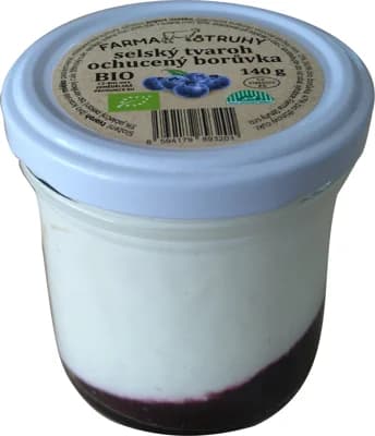 Farma Struhy BIO Selský tvaroh ochucený borůvka