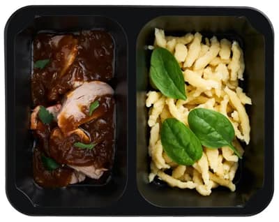 FitKitchen Kachní prso v demi-glace omáčce, vaječné špecle