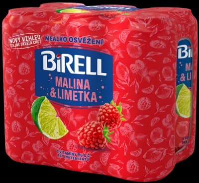 Birell Ochucený limetka/malina nealkoholické pivo 6x500ml