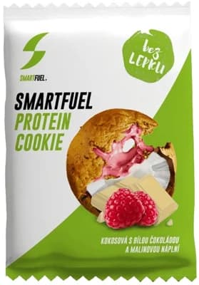 SmartFuel protein cookies - Kokos/bílá čokoláda a malinová náplň