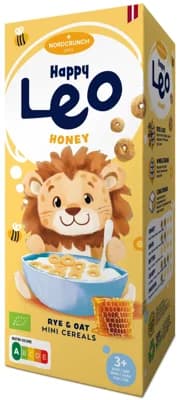 Nordcrunch BIO Happy Leo cereální kroužky s medem