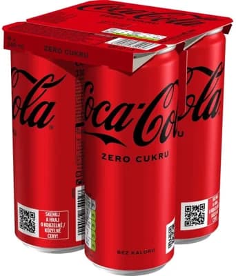 Coca-Cola zero (4x0,33 l) plech