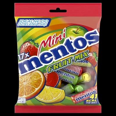 Mentos Mini dražé se žvýkací náplní s ovocnou příchutí