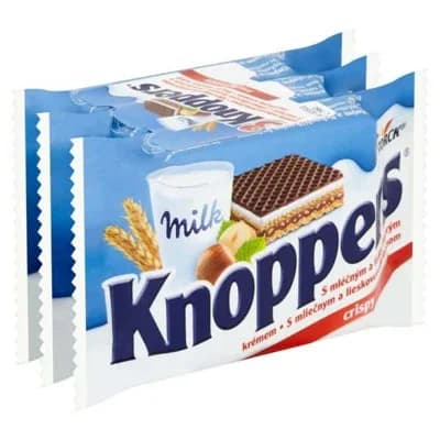 Knoppers Oplatky s mléčným a lískooříškovým krémem 3x25g