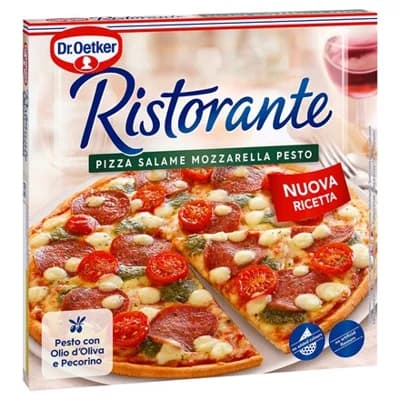 RISTORANTE Pizza Salame mozzarella pesto mraž.