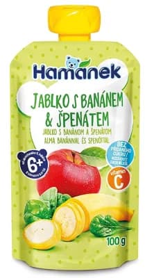 Hamánek Ovocná kapsička jablko, banán a špenát