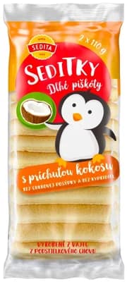 Sedita Seditky piškoty dlouhé s příchutí kokosu
