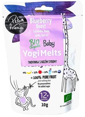 Petra & Friends BIO Ovocné smoothie kousky sušené mrazem s borůvkami a kozím sýrem