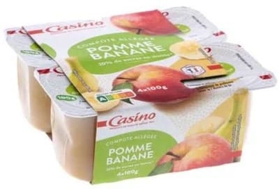 Casino Pyré jablko a banán 4x100g