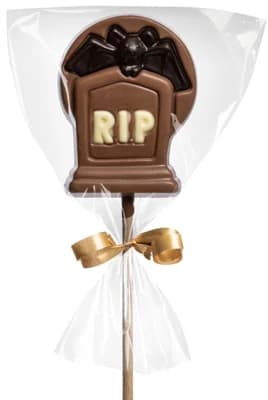 Čokoládovna Janek Čokoládové lízátko Halloween náhrobek