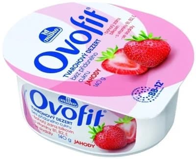 Milko Ovofit dezert jahodový