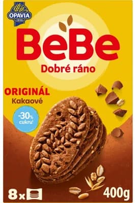 Opavia sušenky kakaové BeBe Dobré Ráno -30 % cukru (8 × 50 g)