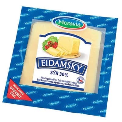 Moravia Eidam sýr 30% plátky chlaz. 30 x