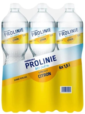 Poděbradka ProLinie Jemně perlivá citron 6 x 1,5 L