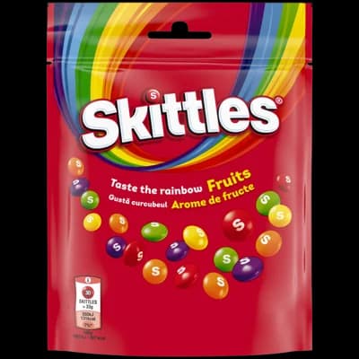 Skittles Fruits žvýkací bonbony v křupavé krustě s příchutí ovoce
