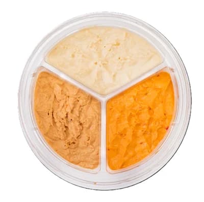 Table foods Hummus trio (klasik, červená paprika & sušená rajčata)