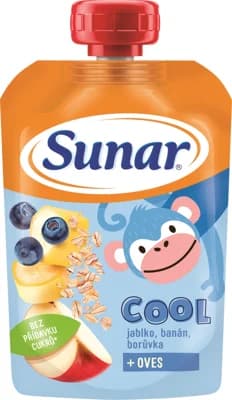 Sunar Cool Ovocná kapsička jablko, borůvka, banán a ovesné vločky od 12. měsíce
