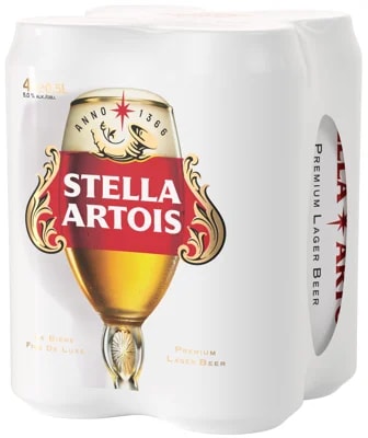 Stella Artois Světlý ležák plech 4×0,5 l