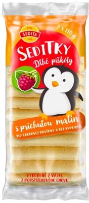 Sedita Seditky piškotky dlouhé s příchutí malin