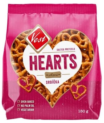 Vest Hearts pretzels