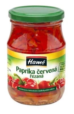Hamé paprika červená řezaná sterilovaná