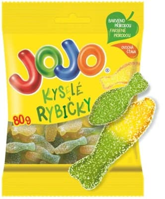 Jojo Kyselé rybičky želé bonbóny s ovocnými příchutěmi