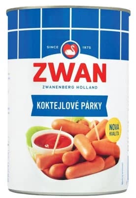 Zwan Koktejlové párky (74% masa)