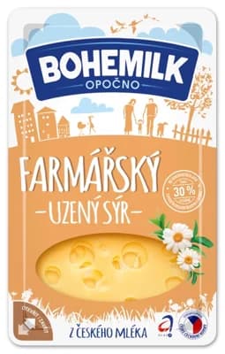 Bohemilk Farmářský uzený sýr plátky