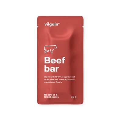 Vilgain Beef Bar BIO – brusinky s řepou