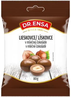 Dr.Ensa Lísková jádra v mléčné čokoládě