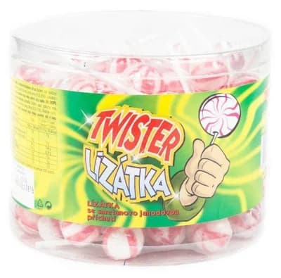 Twister lízátka smetanovo-jahodová 100x8g