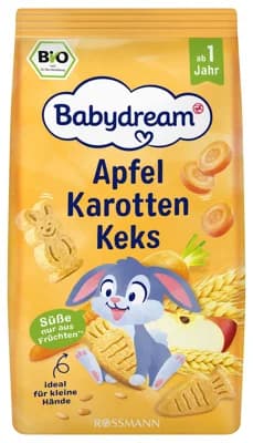 Babydream BIO Sušenky s jablkem a mrkví