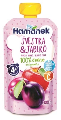 Hamánek Ovocná kapsička švestka a jablko