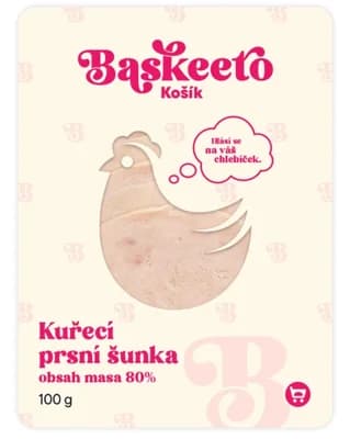 Baskeeto Kuřecí šunka výběrová (80% masa)