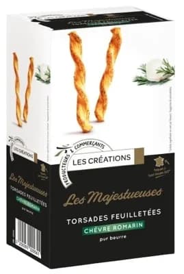 Les Créations Sušenky z listového těsta ochucené kozím sýrem a rozmarýnem