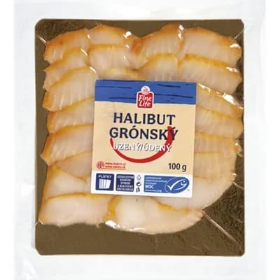 Fine Life Halibut Grónský uzený plátky MSC chlaz.