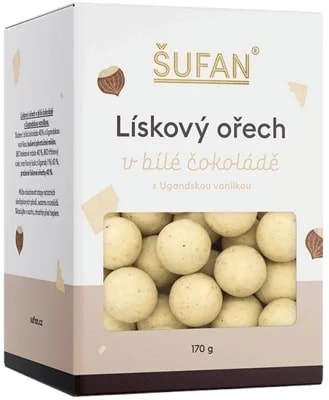 Šufan Lískový ořech - bílá čokoláda/Ugandská vanilka