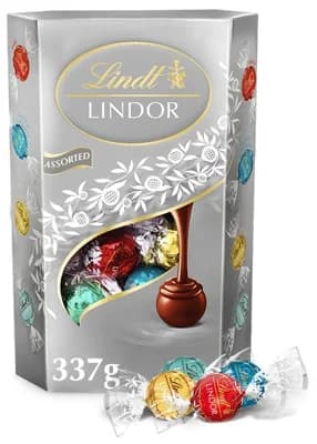 Lindt Lindor stříbrná směs pralinek s jemnou krémovou náplní