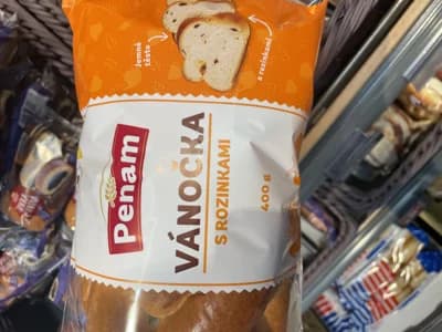 vánočka tuková s rozinkami Penam