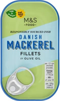 Marks & Spencer Filety makrely v olivovém oleji (26%)