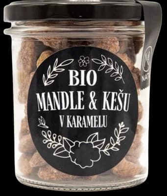 Natu BIO Mandle a kešu ořechy v karamelu