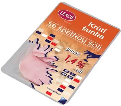 Le & Co Šunka krůtí se špetkou soli (92% masa)