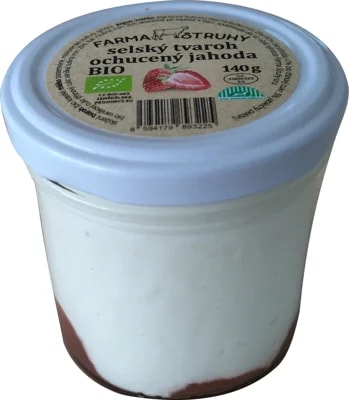 Farma Struhy BIO Selský tvaroh ochucený jahoda