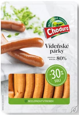 Chodura Vídeňské párky se sníženým obsahem soli