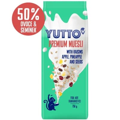 Yutto Müsli z ovesných vloček, sušeného ovoce a semínek
