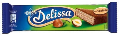 Delissa Oplatka s lískooříškovou náplní máčená v mléčné čokoládě